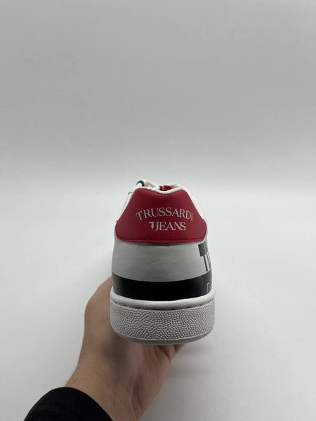 Trussardi Sneaker Synthetic Logo Pattern WhiteRed 287 фото