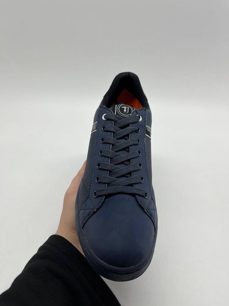 Trussardi Sneaker Synthetic Logo-Monogram Stripe Navy Blue 273 фото