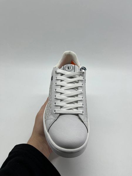 Trussardi Sneaker Leather Suede Print White 278 фото