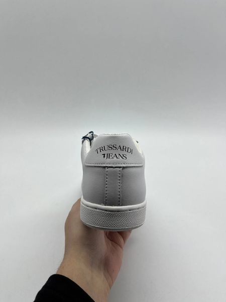 Trussardi Sneaker Leather Suede Print White 278 фото