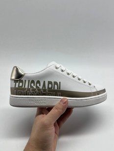 Trussardi Sneaker Synthetic Bicolor Glitter WhitePlatinum 277 фото